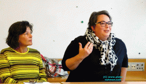 Karin und ich in voller Aktion